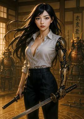 Cyberpunk Samurai Woman