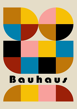 Bauhaus Geometric Art Print