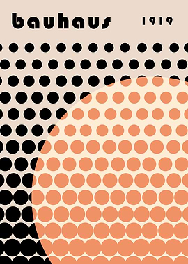 Bauhaus Polka Dot Poster