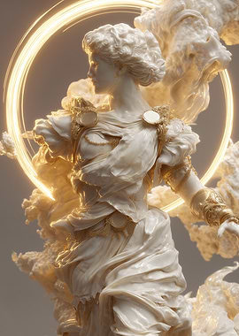 Golden Goddess Statue