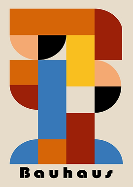 Bauhaus Geometric Art Print