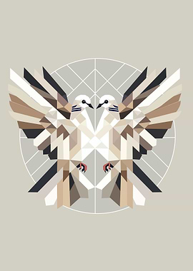 Geometric Doves – Low Poly Love and Peace