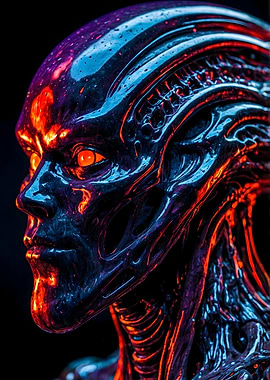 Cybernetic Alien Portrait