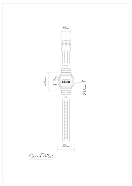 Casio F-91W Blueprint