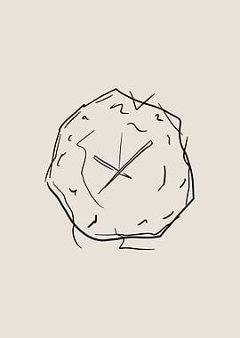 Clock Line Art