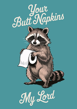 Raccoon Holding Toilet Paper