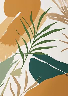 Abstract Tropical Print