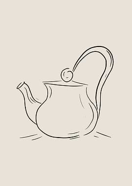 Teapot Line Art