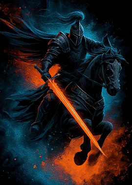 Dark Knight Horseback