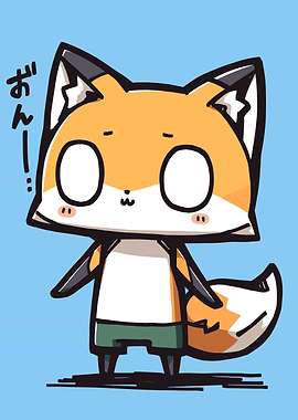 Cute Fox Character Illustration