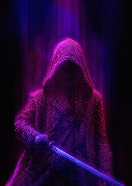 Neon Samurai Warrior