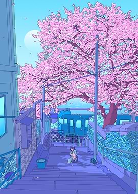 Cherry Blossom Stairway