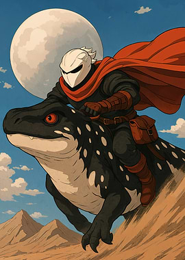 Masked Rider on Lizard
