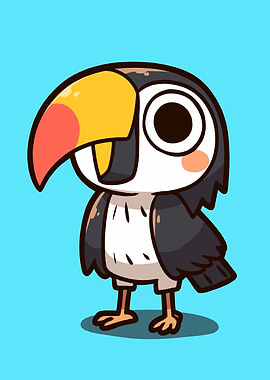 Cute Cartoon Puffin