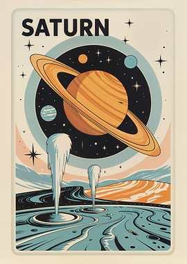 Saturn Planet Print