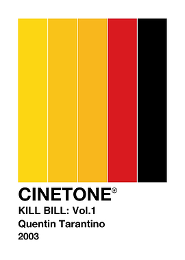 Kill Bill: Vol. 1 Color Palette Cinetone Poster