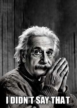 Einstein Meme - I Didn't Say That