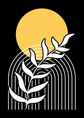 Abstract Sun and Plant