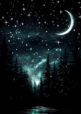 Night Sky Forest