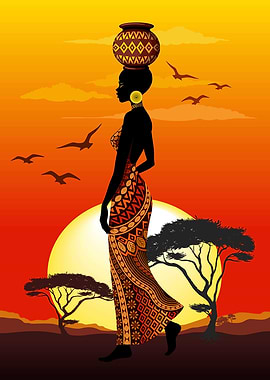 African Woman Silhouette