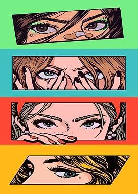 Pop Art Eyes Collage