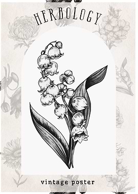 Lily of the Valley Vintage Poster
