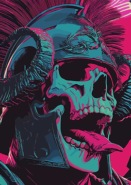 Skull in Roman Helmet