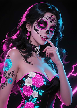 Lilith – Seductive Beauty With Pink Eyes and Black Hair