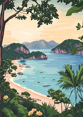 Tropical Beach Landscape