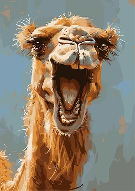 Cute Camel Open Mouth