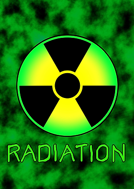 Radiation Warning Symbol Graphic Art Poster