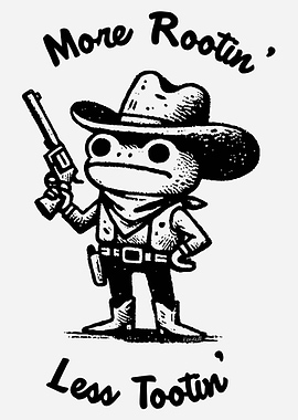 Frog Cowboy Illustration