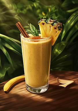 Tropical Smoothie with Pineapple