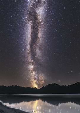 Milky Way Over Lake