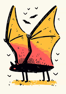 Cartoon Bat Illustration