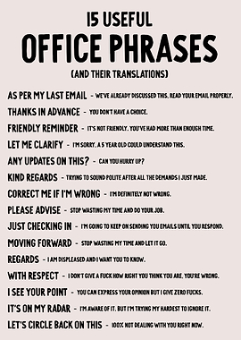Office Phrases & Translations