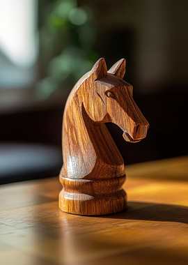 Wooden Chess Knight
