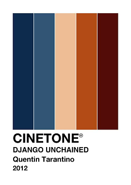 Django Unchained Color Palette CINETONE Poster