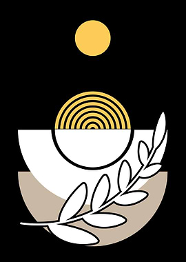 Abstract Sun and Branch