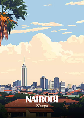 Nairobi Skyline Poster