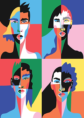 Abstract Pop Art Portraits