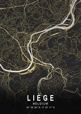 Liège Silver Map