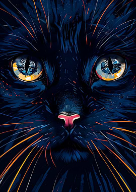 Black Cat Close-Up