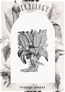 Vintage Mandrake Herbarium Poster