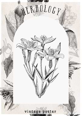 Vintage Herbology Poster