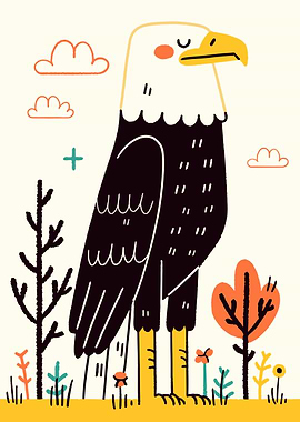 Cute Eagle Illustration