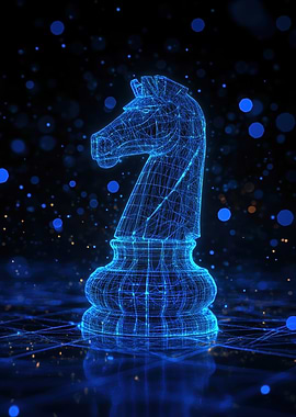 Knight Chess Piece Digital Art