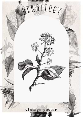 Vintage Herb Botany Poster