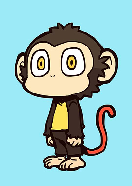 Cartoon Monkey Illustration