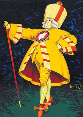 Jean D'Ylen Vintage Beers Wines & Spirits Art Decoro Poster